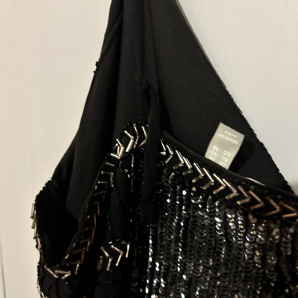 ASOS Black and Silver Midi Dress - Picture 4 of 5
